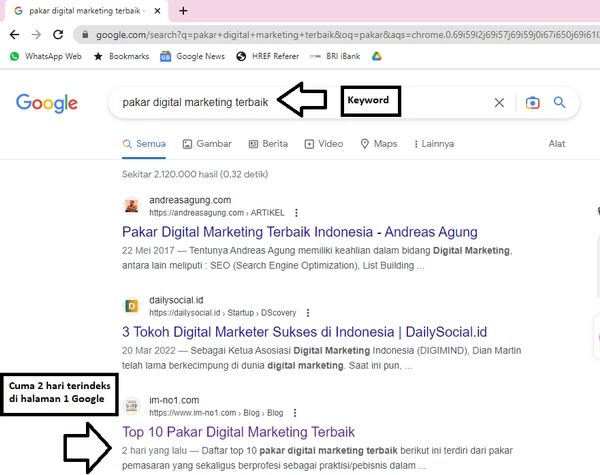 Trik Cara Masuk Halaman 1 Google